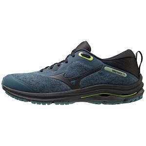 Tenis Para Correr Mizuno Wave Rider Tt 2 Hombre Negros/Verdes | Mexico-728690